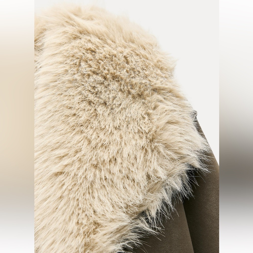 ZARA DOUBLE-FACED REVERSIBLE LONG COAT - Picture 4 of 5